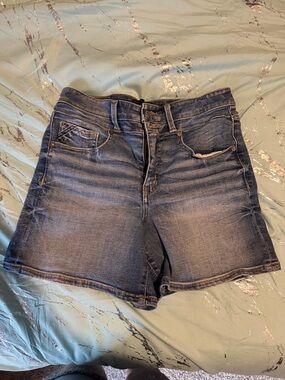 Buckle Medium Blue Distressed Denim Shorts